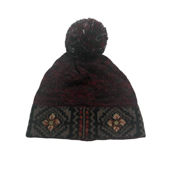 Peruvian Link Alpaca Blend Knit Fleece Lined Beanie Hat OS Made In Peru - Picture 1 of 14